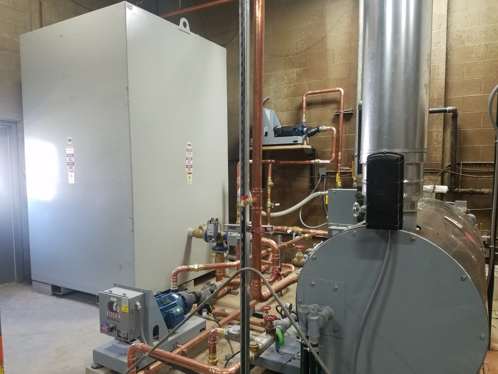 Concrete plant water heater system